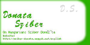 donata sziber business card